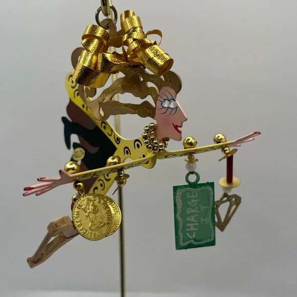 KAREN ROSSI SILVESTRI Flight "Charge It" Multicolor Metal Ornament - Picture 2 of 5